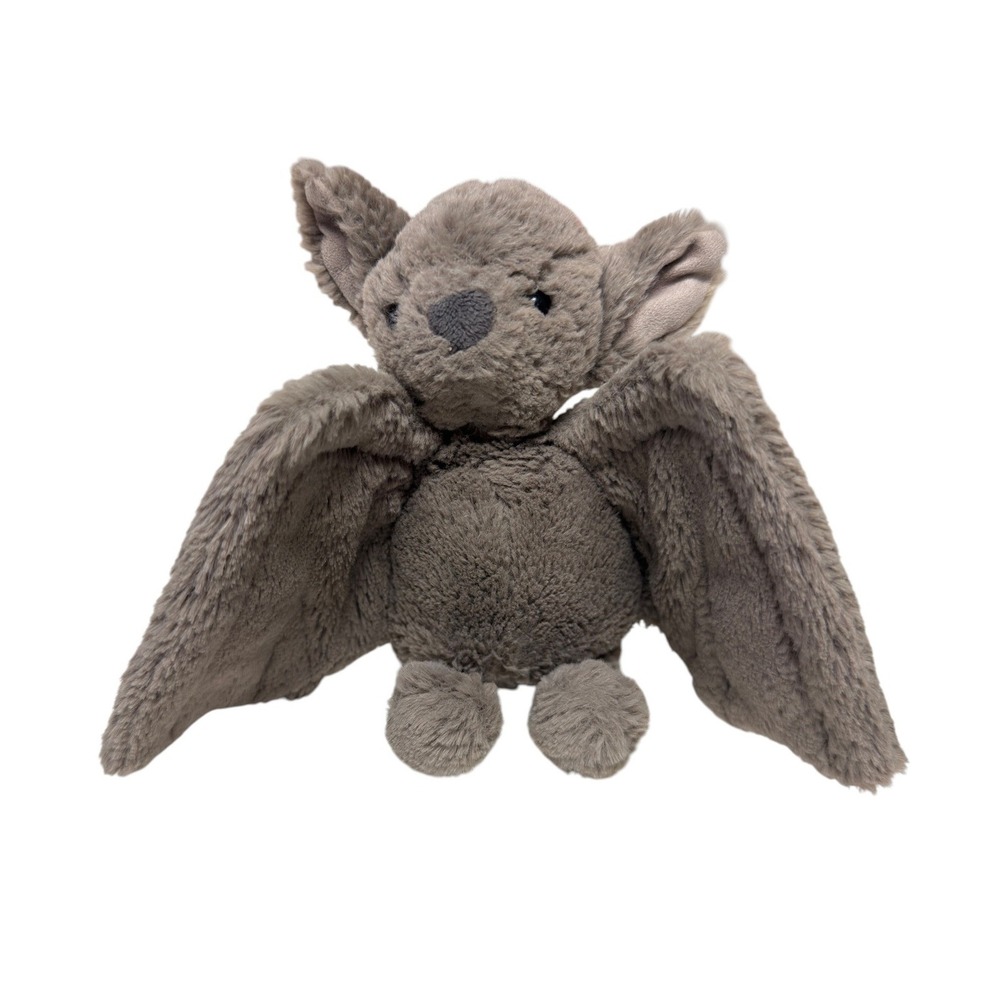 Jellycat Bashful Bat Plush Unisex Small Taupe Grey Soft Stuffed Animal Toy 8"
